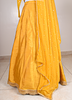 Image of Sunshine Yellow Georgette Lehenga Choli with Intricate Mirror Detailing