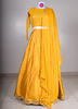 Image of Sunshine Yellow Georgette Lehenga Choli with Intricate Mirror Detailing